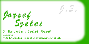 jozsef szelei business card