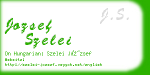 jozsef szelei business card